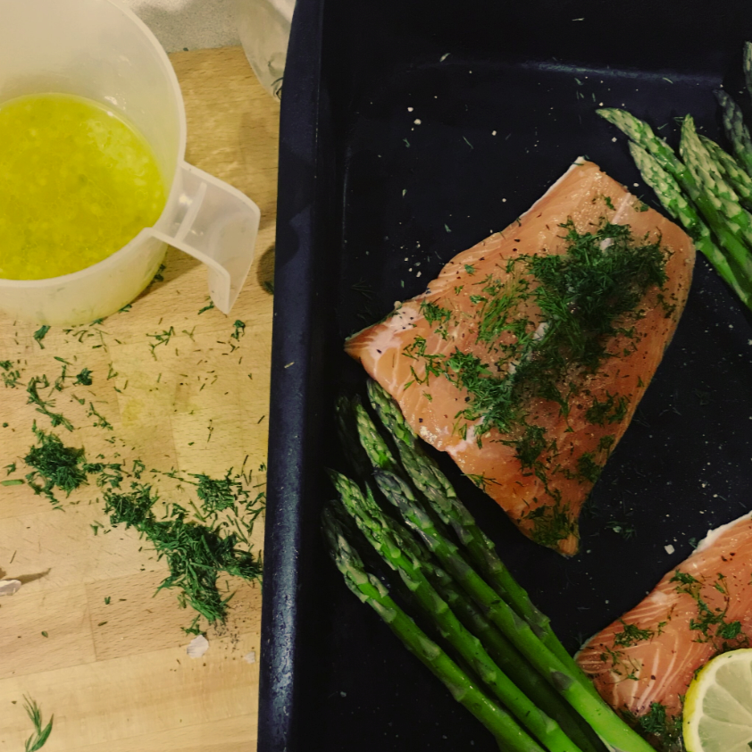 Baked Salmon and Asparagus 