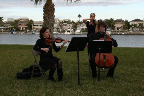 Playing at a wedding in Florida, private collection