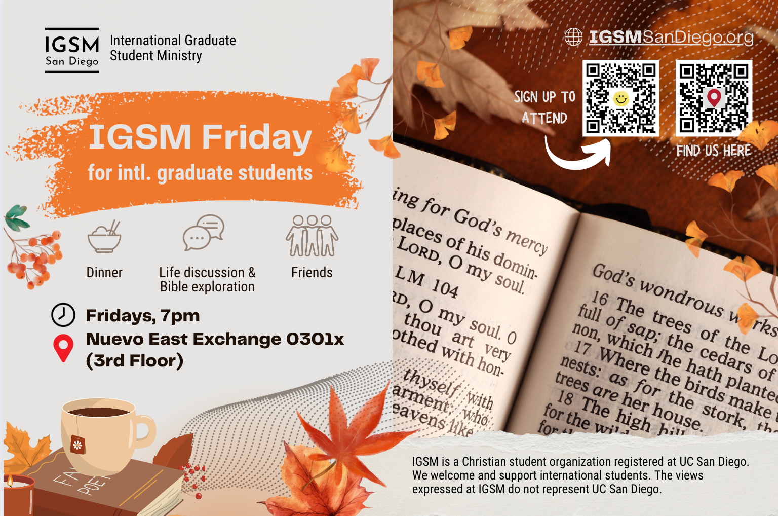 IGSM Friday & Bible Study