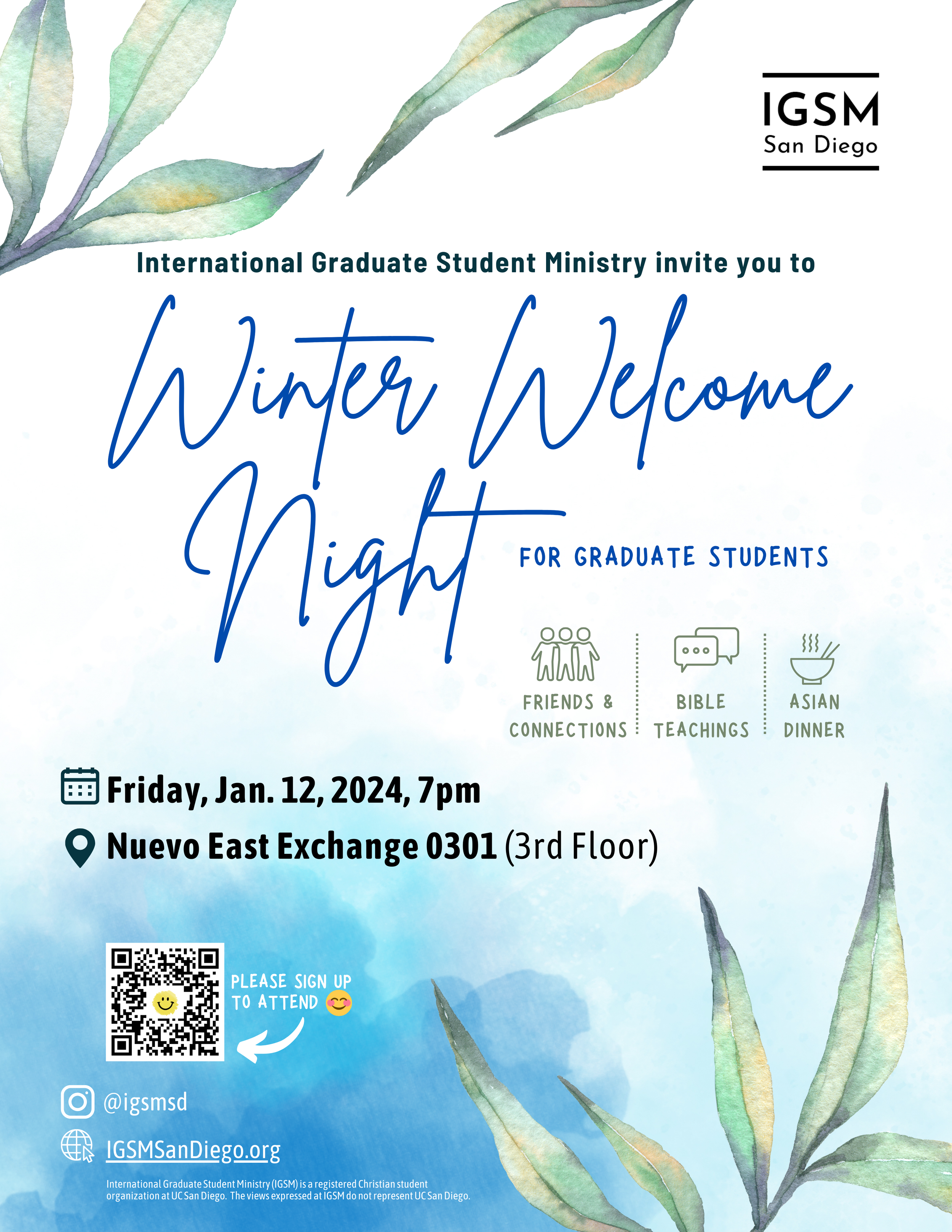 IGSM Winter Welcome Night