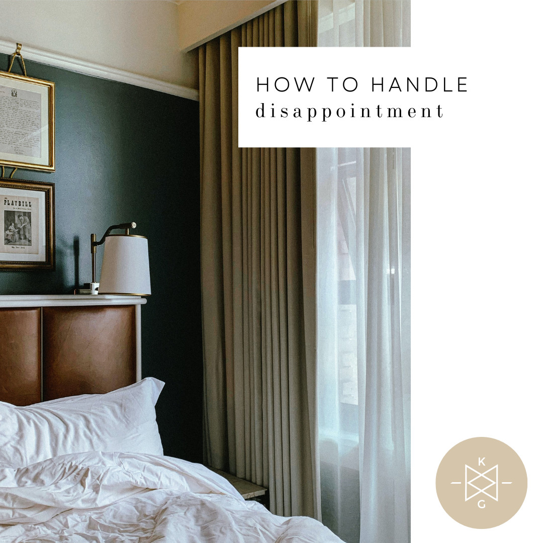 How to handle disappointment