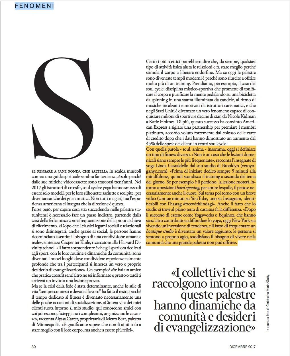 D Repubblica article