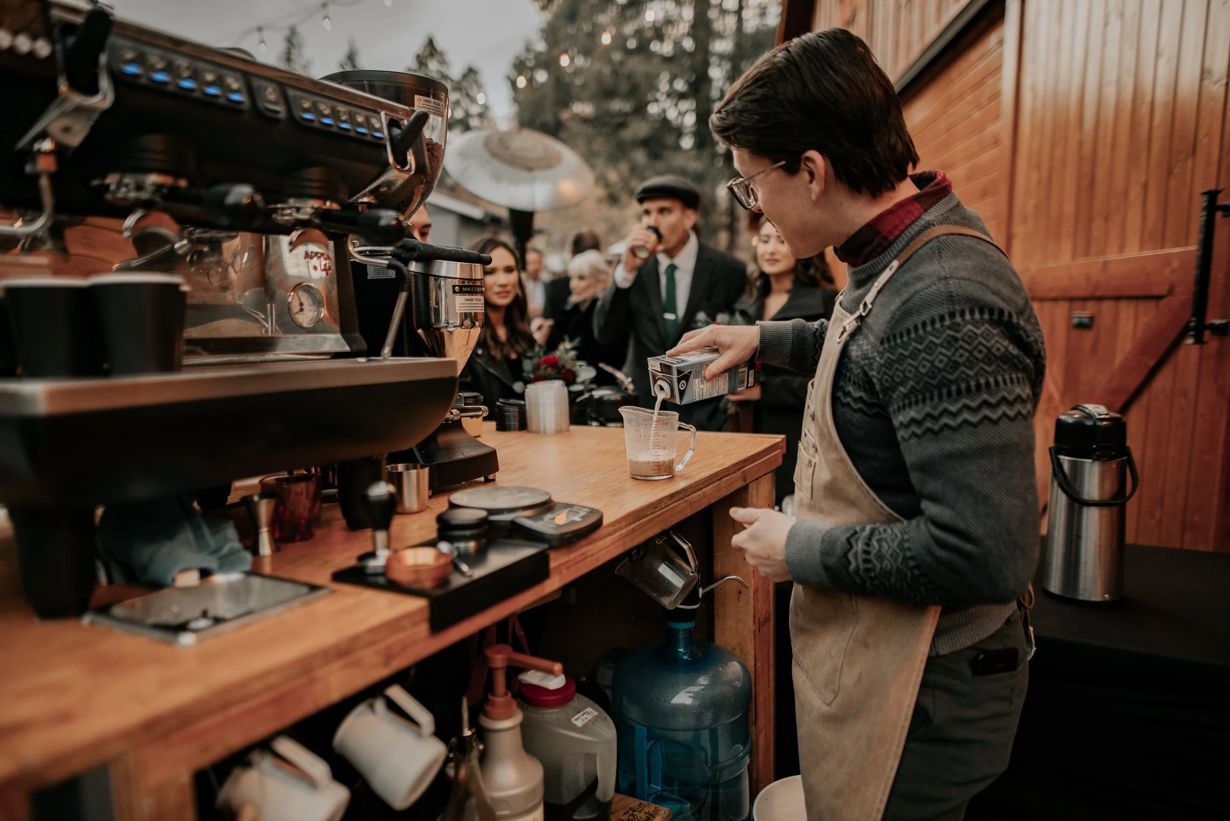 Why an Espresso Bar Works So Well at the End of a Wedding Reception