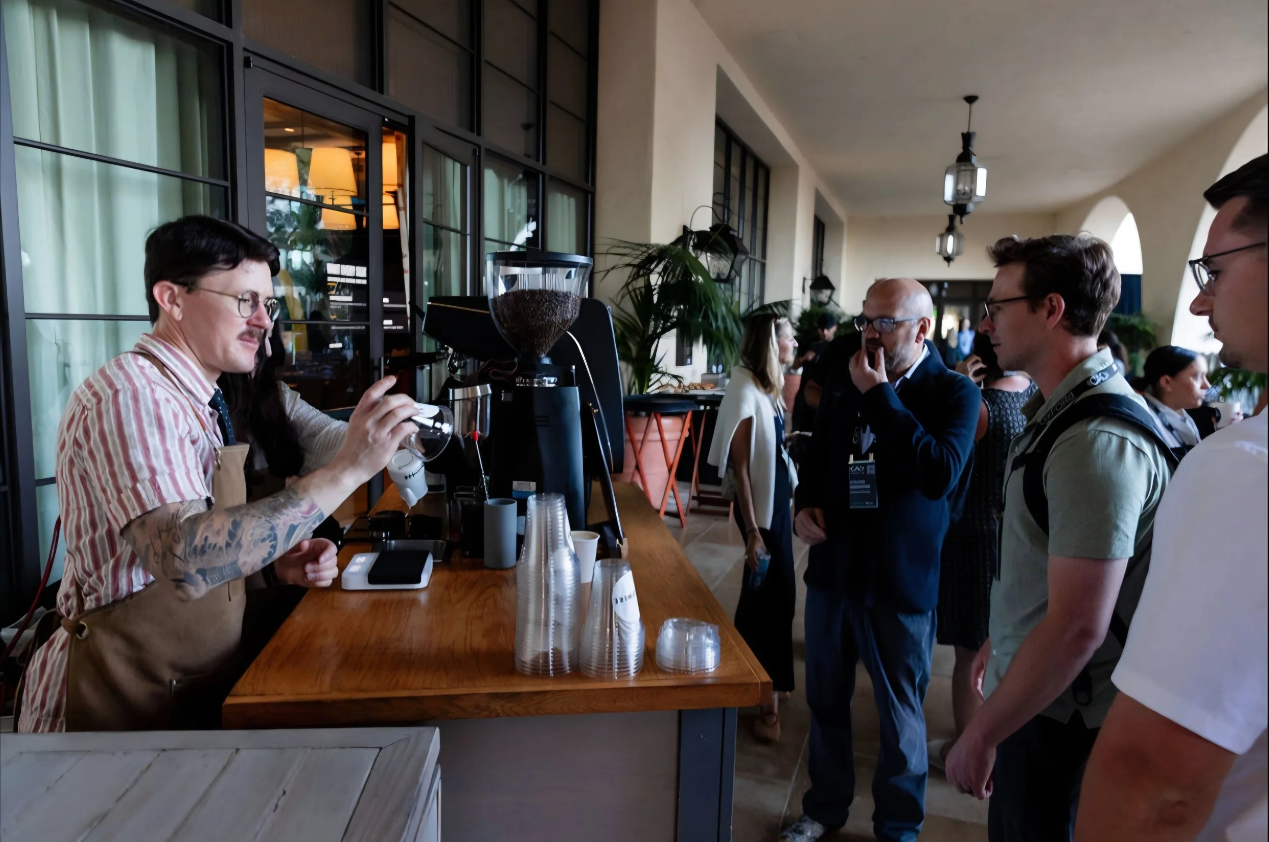 Outdoor corporate coffee catering at a Southern California event