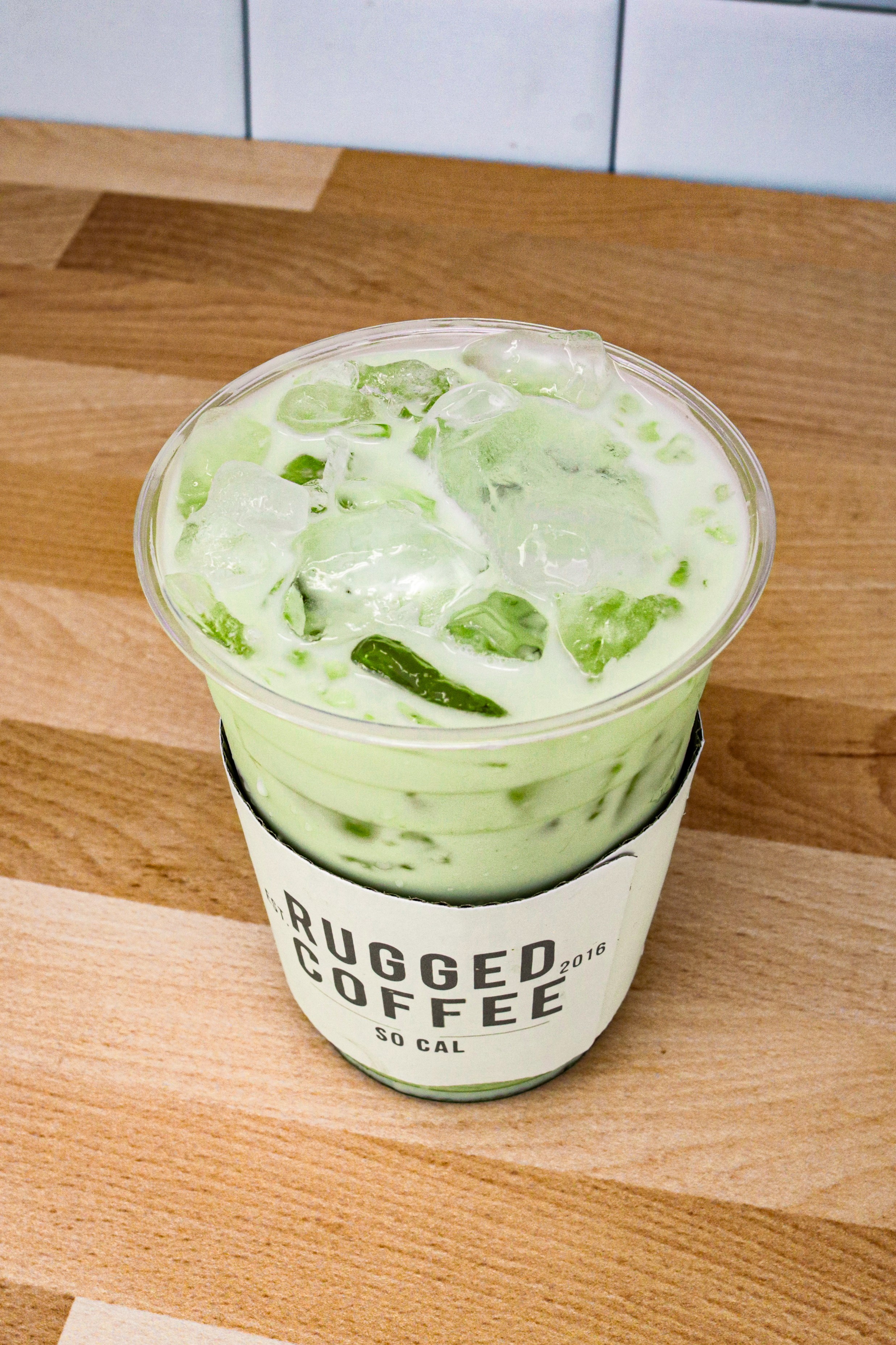 Iced matcha latte served at a Southern California corporate event