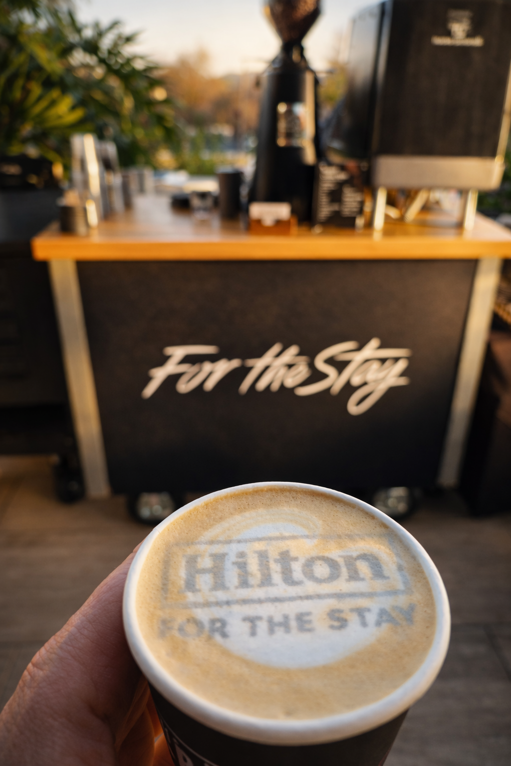 Branded coffee bar at a corporate event