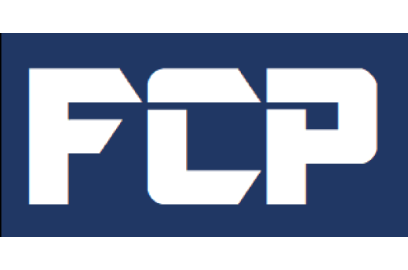 The FCC logo with bold white letters on a dark blue background.