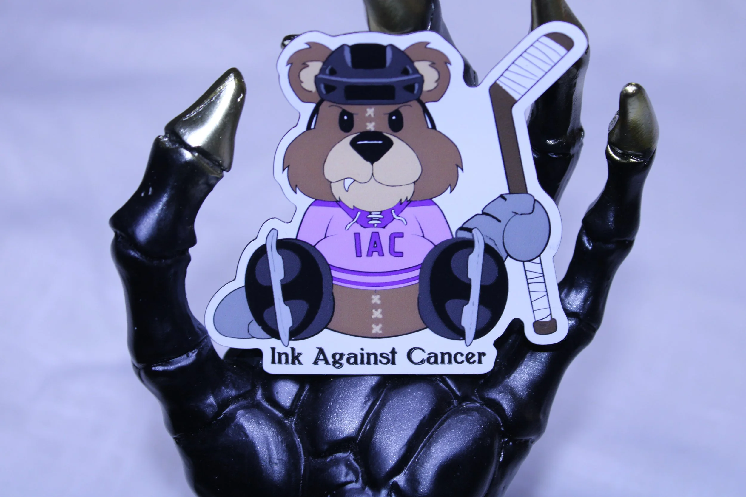 Grizzlies Hockey - Cancer Color Sticker