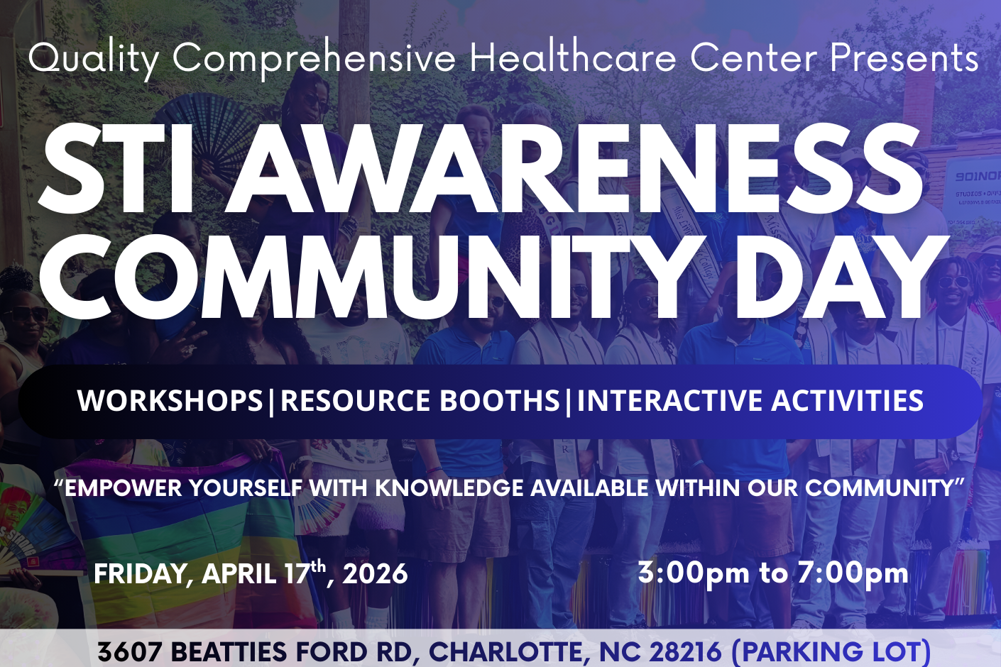 Quality Comprehensive Healthcare Center Presents: STI Awareness Community Day 