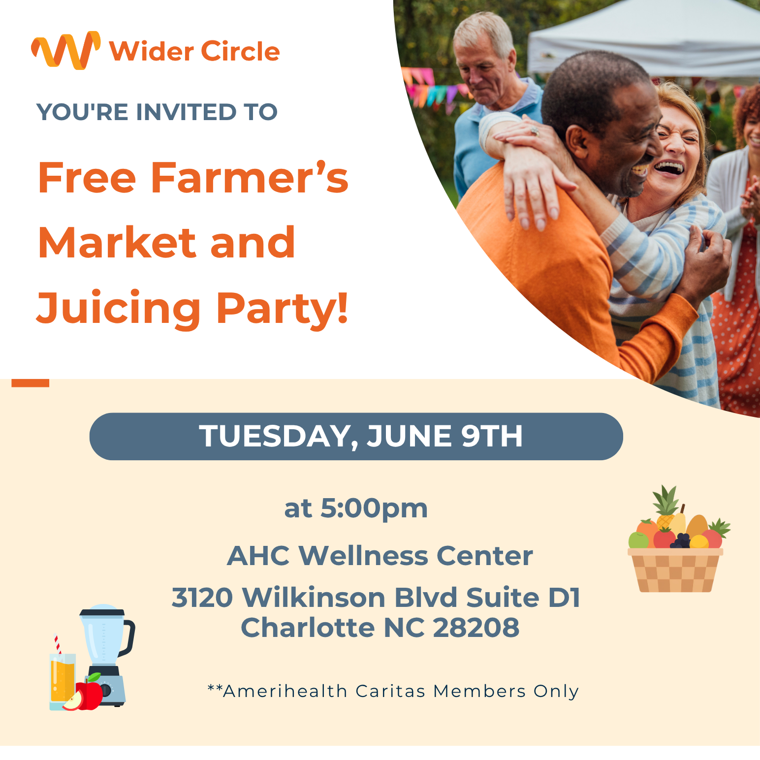 Wider Circle Presents: "Free Farmer's Market &amp; Juicing Party!"
