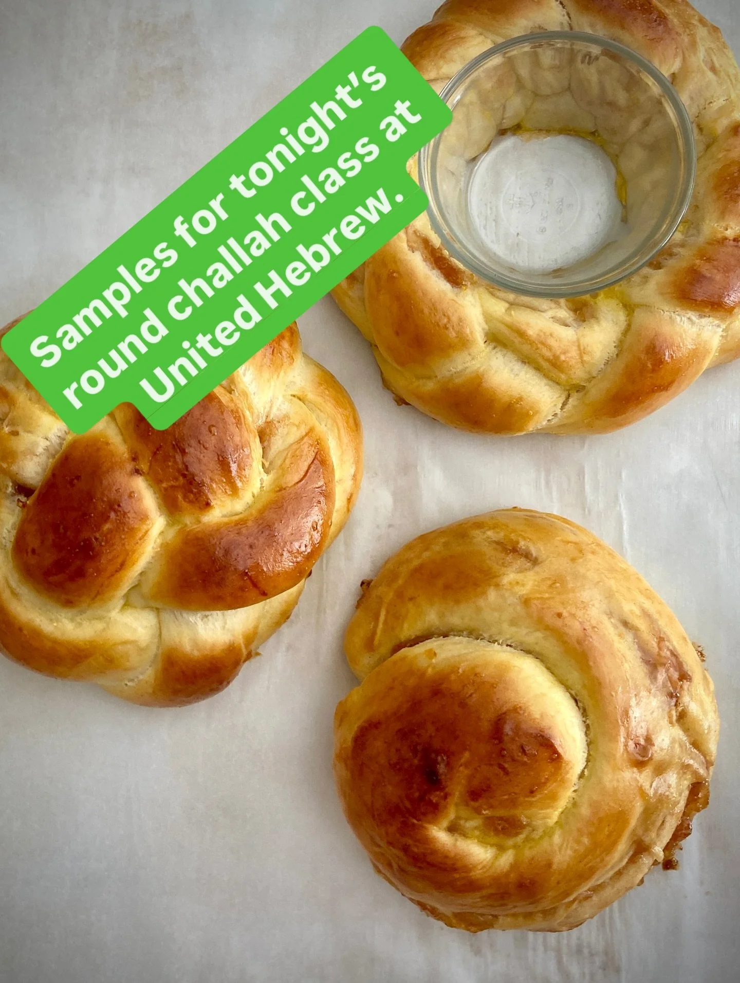 Prepped and ready to teach some round challahs for the new year! #shanatovah #applesandhoney #roundchallah #challah #jewishfood