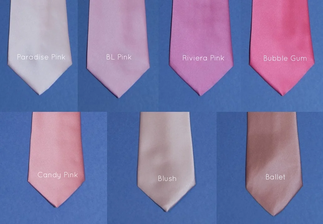 Solid Slider Tie - Light Pinks