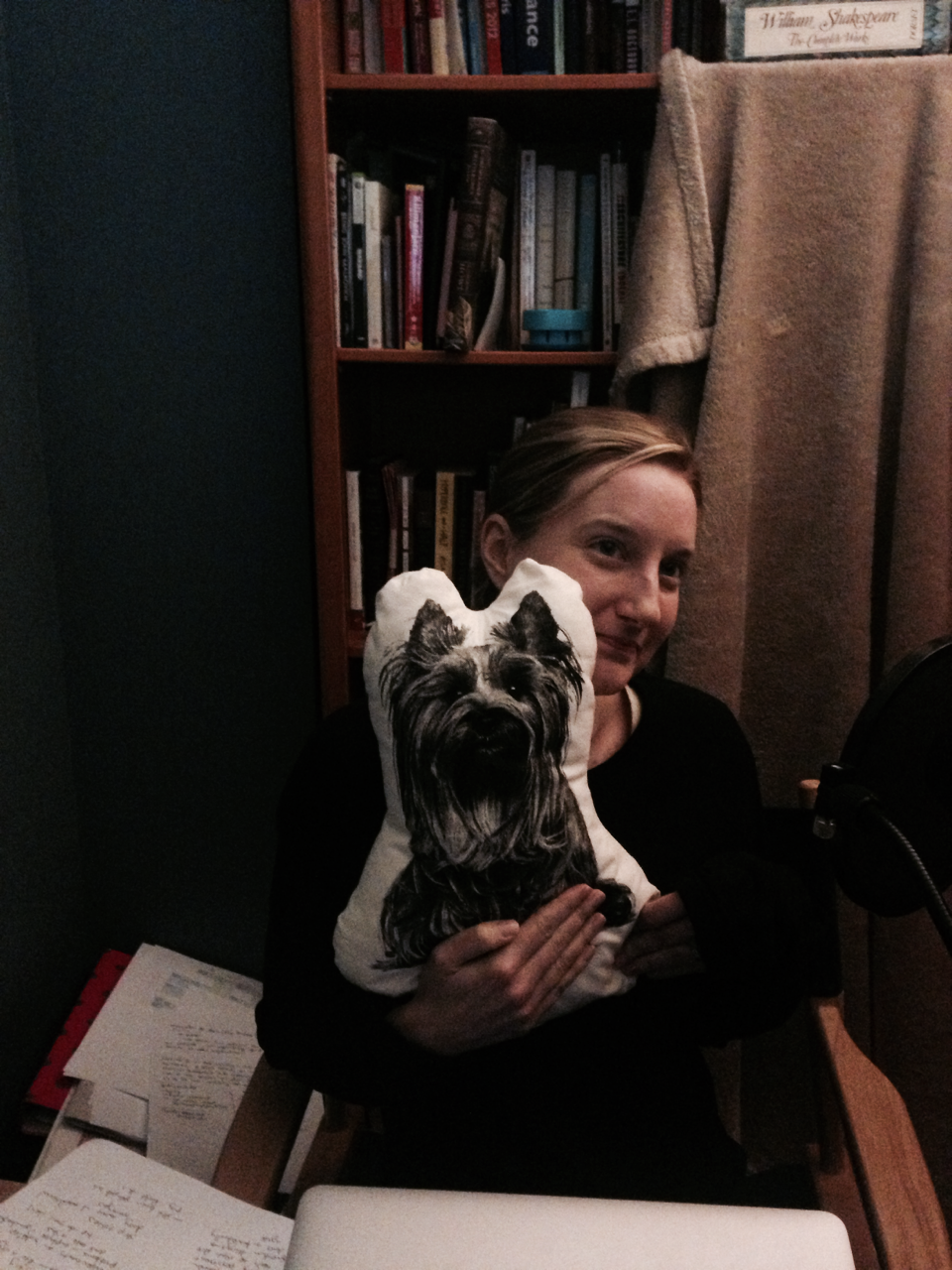 Here is Kaarin’s dog. His name is Buttons. He is very quiet.