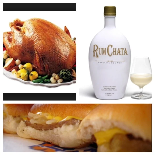 Kaarin has created a visual representation of my Thanksgiving celebration. Episode 40 will have all the details and explain how burgers were involved.
Images: Turkey | RumChata | White Castle