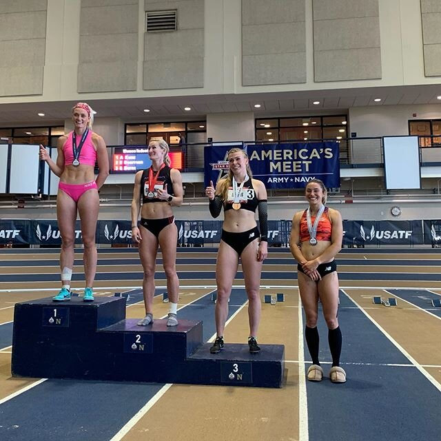 USATF Indoor Combined Events Championships
&bull;
Day 1
&bull;
Pentathlon (One Day Event)
Hope Bender places fourth overall with a PR score of 4277!
The Santa Barbara TC placed 4th, 5th, 6th and 9th with Bender, Ashtin Zamzow, Juanita Webster and Bec