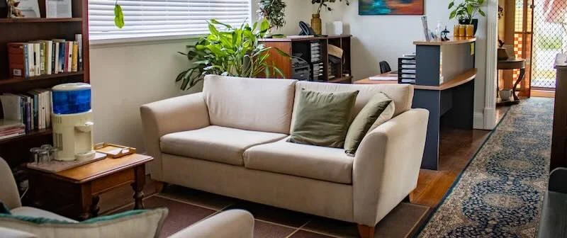 Staged living room photograph
