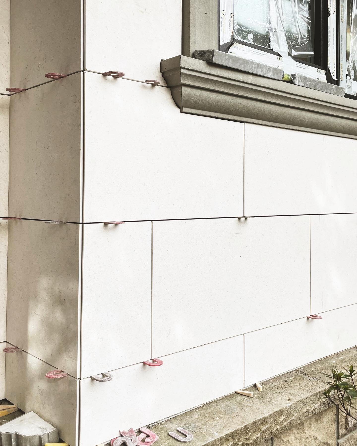 Artisanal Limestone Installation at our West 38TH Shaughnessy Project.