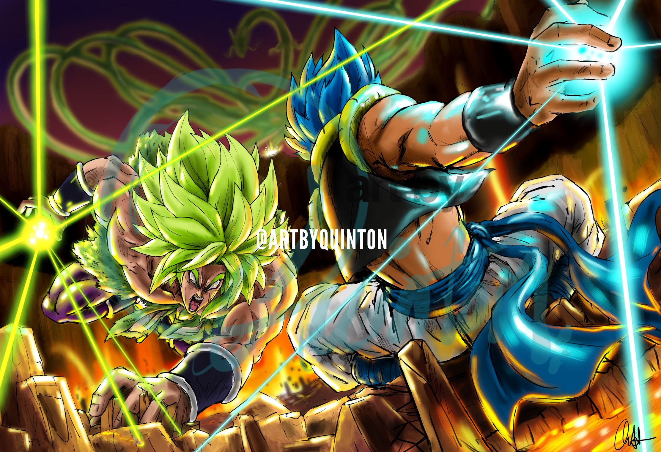 Super Broly v Gogeta Blue