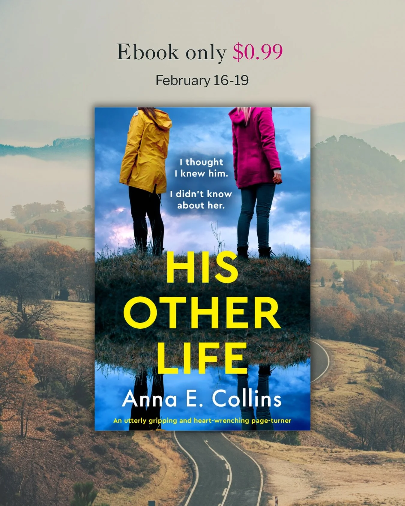 Bargain prices right here! 
His Other Life is only 🌟$0.99🌟 on Kindle until the 19th. 

#kindlecountdowndeal 
#kindlebook
#womensfiction
#emotionalsuspense