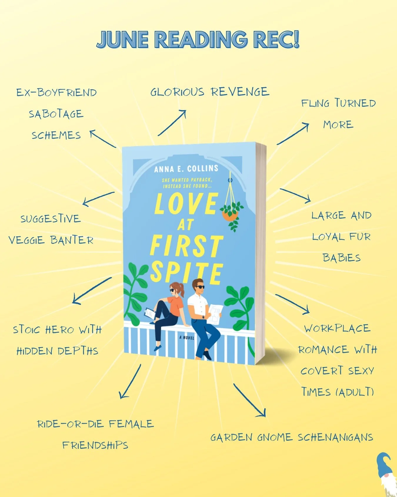 Deep in drafting mode so let&rsquo;s check out some summery backlist books! 😎💛

If you like outrageous revenge plots, found family-type female friendships, and attraction that just HAS to be acted upon even though neither party is &ldquo;the dating