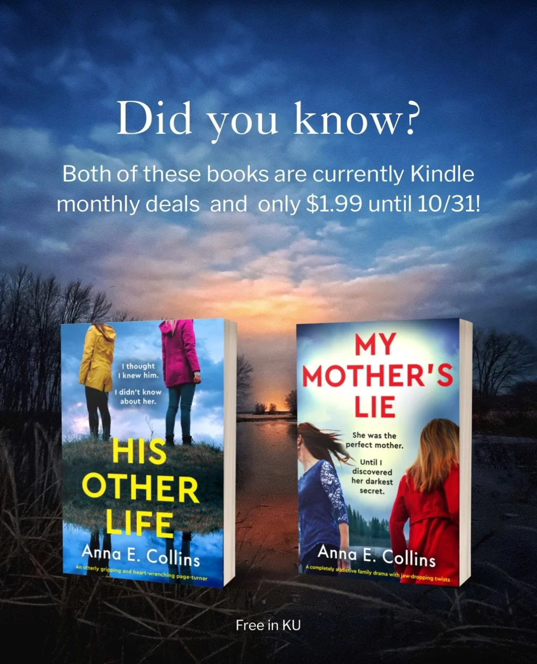🍁Last few days of October deals! 

This is your chance to snag $1.99 suspenseful women&rsquo;s fiction before the month is up!

#kindledeals 
#womensfiction 
#bookclubreads