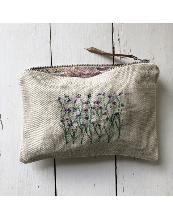 Embroidered Pouch - £25 - Sarah Becvar Design