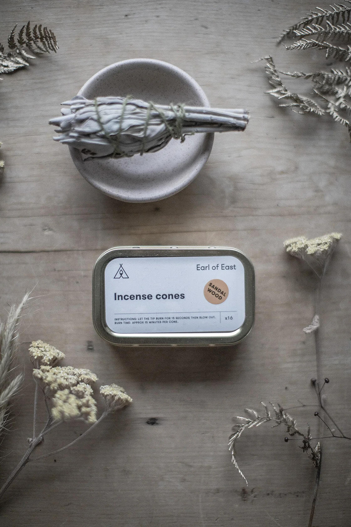 Bowl, smudge stick and incense cones set - £35 - Paper Thin Moon