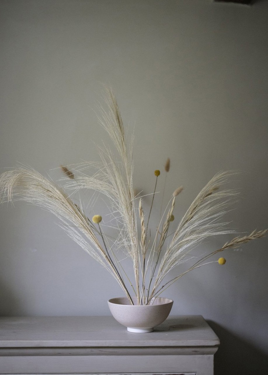 Porcelain Flower Frog + Bowl Set - £45 - Paper Thin Moon