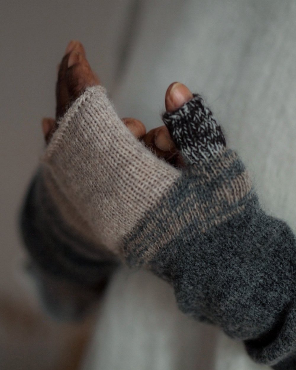 Ombre Wrist Warmers - £45 - Jules Hogan Knitwear
