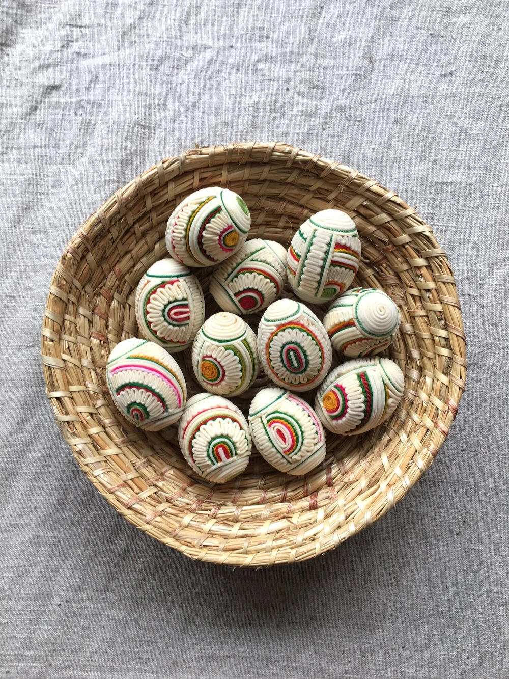 Bullrush Pith Pisanki eggs  - £12 - Folka