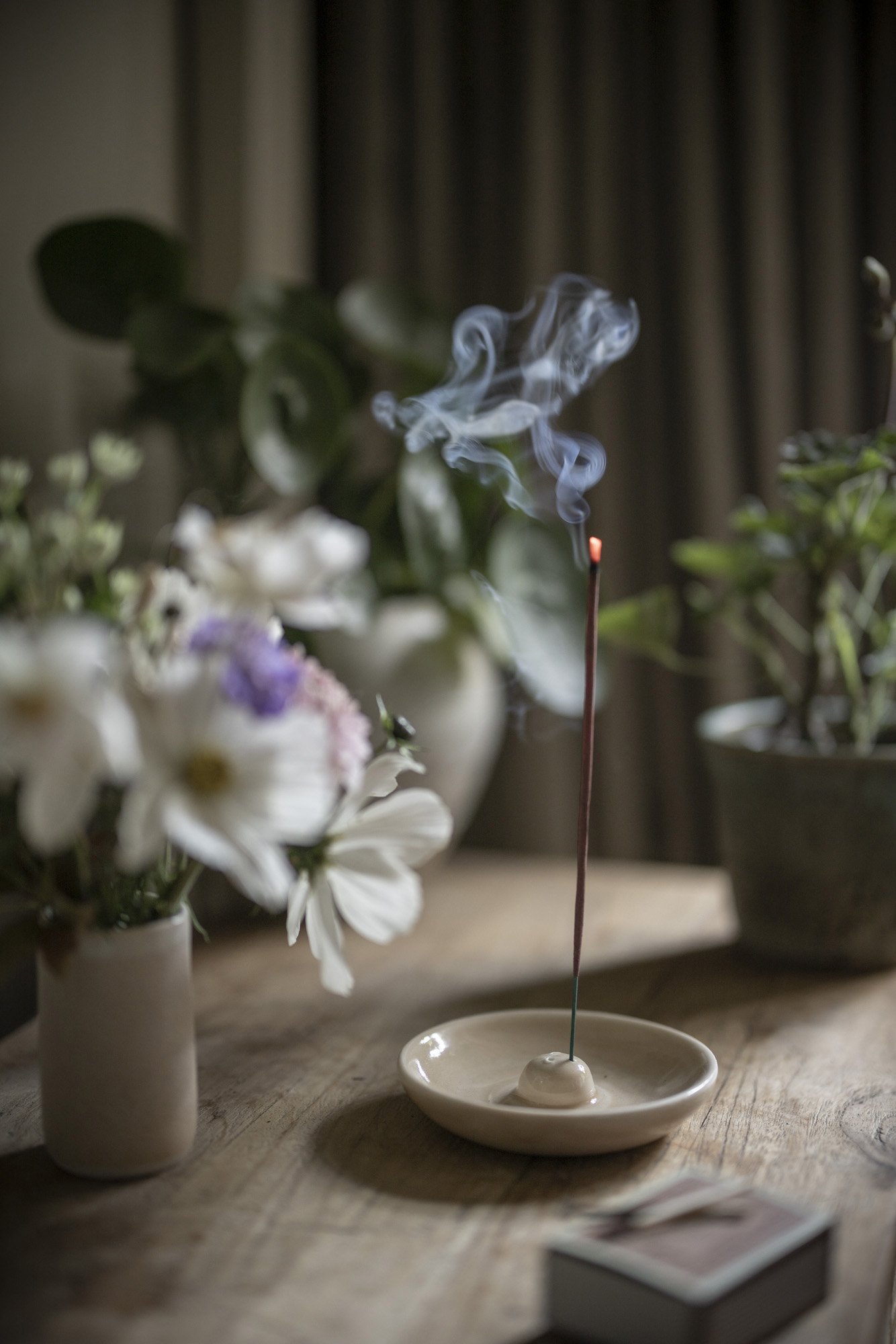 Burning Sacred Elephant rose incense.