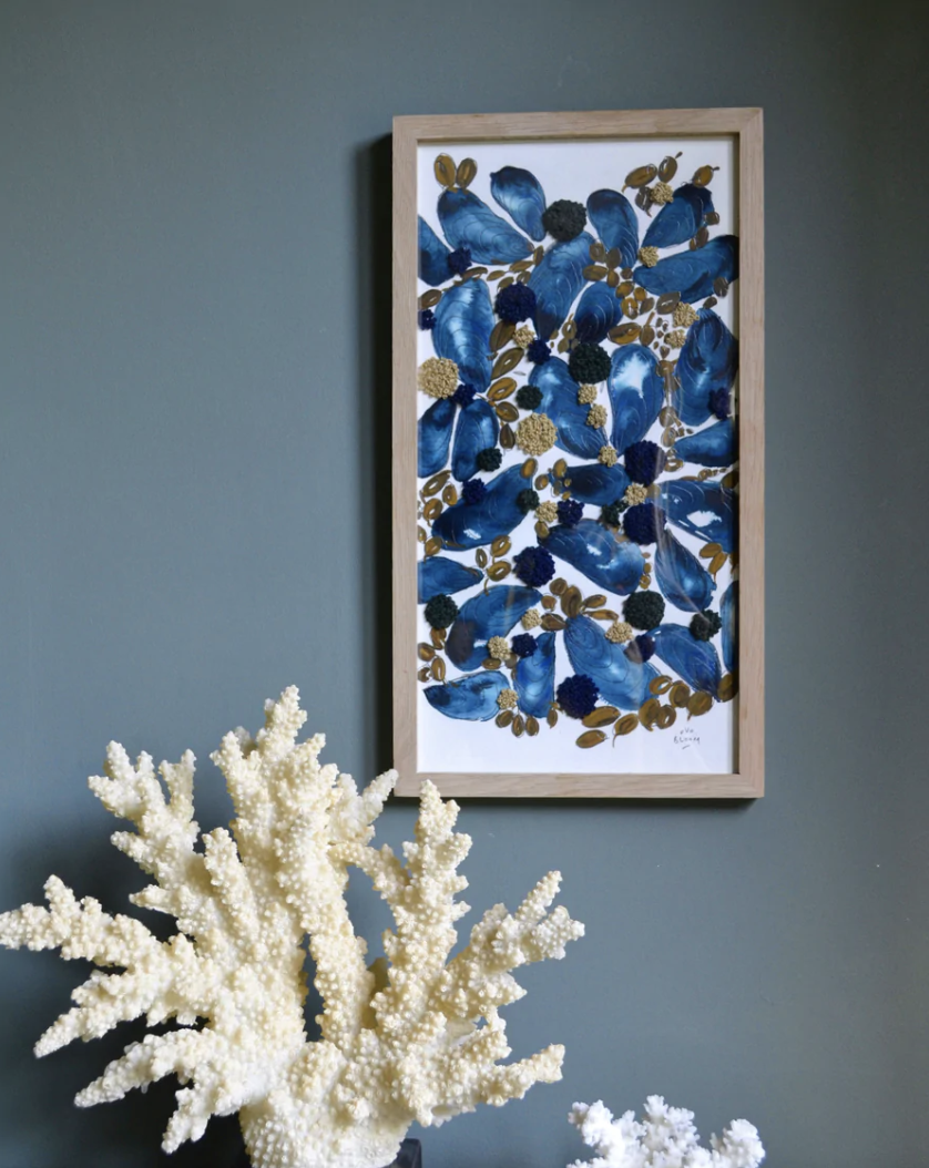 Indigo Ink and Embroidery Artwork - £295 - Ovo Bloom