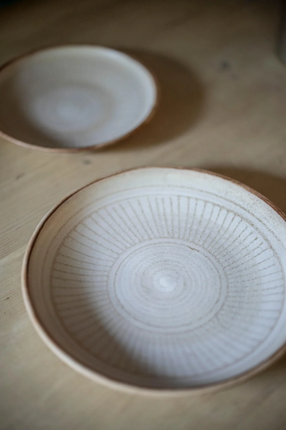 Oxnam Ceramic Dinner Plate — Paper Thin Moon British Handmade