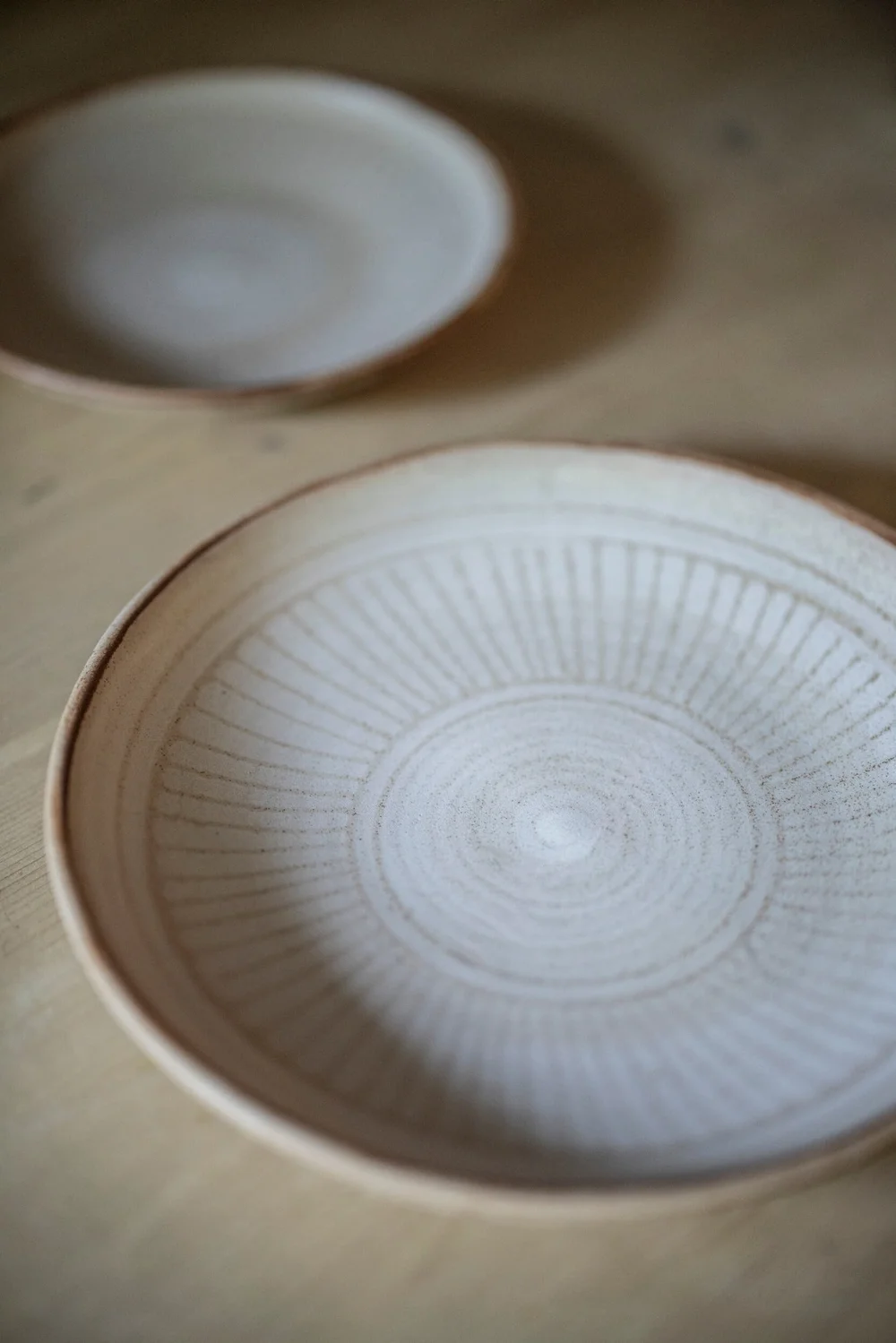 Oxnam Ceramic Dinner Plate — Paper Thin Moon British Handmade