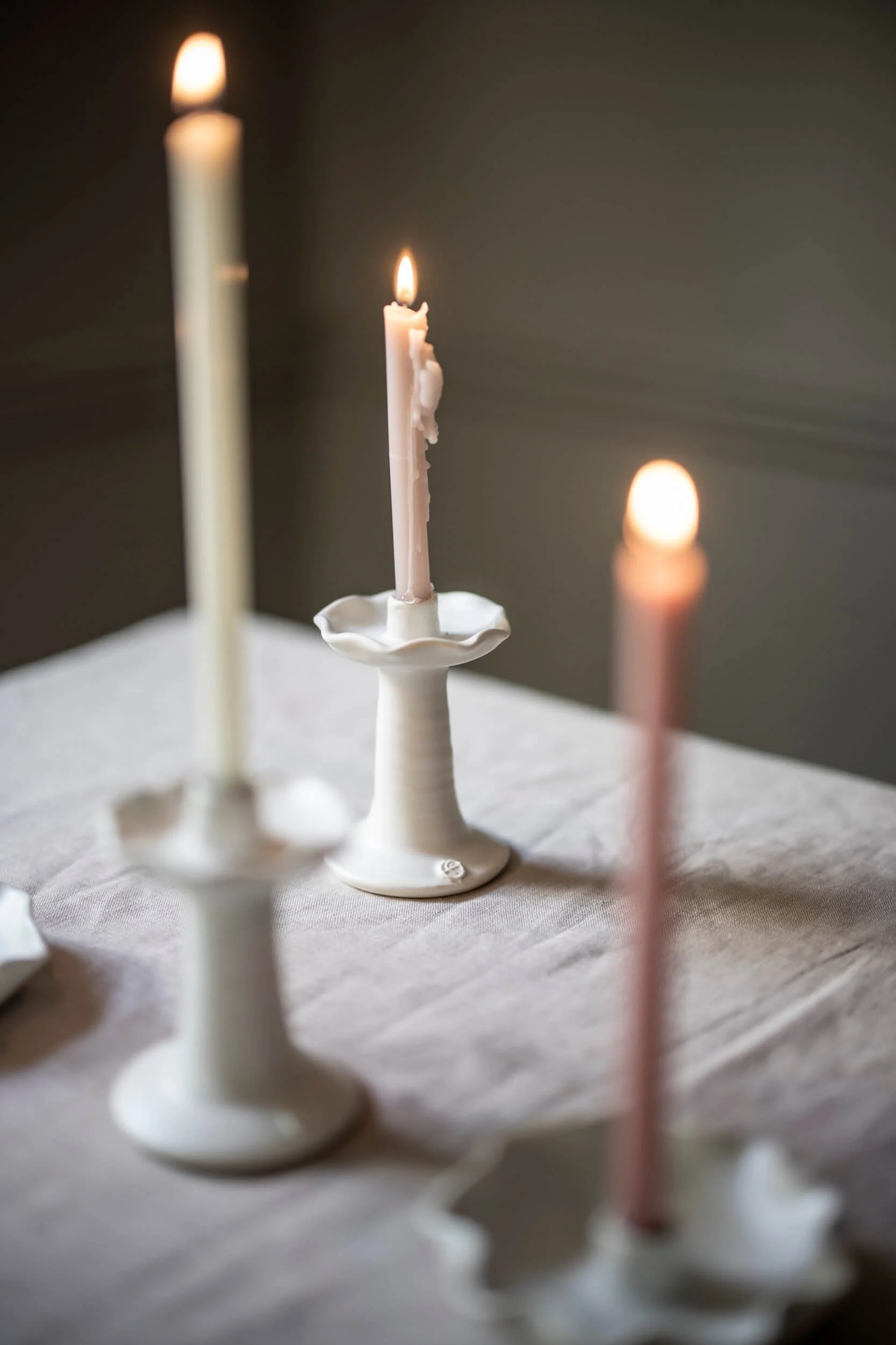 Maude Porcelain Candle Holder