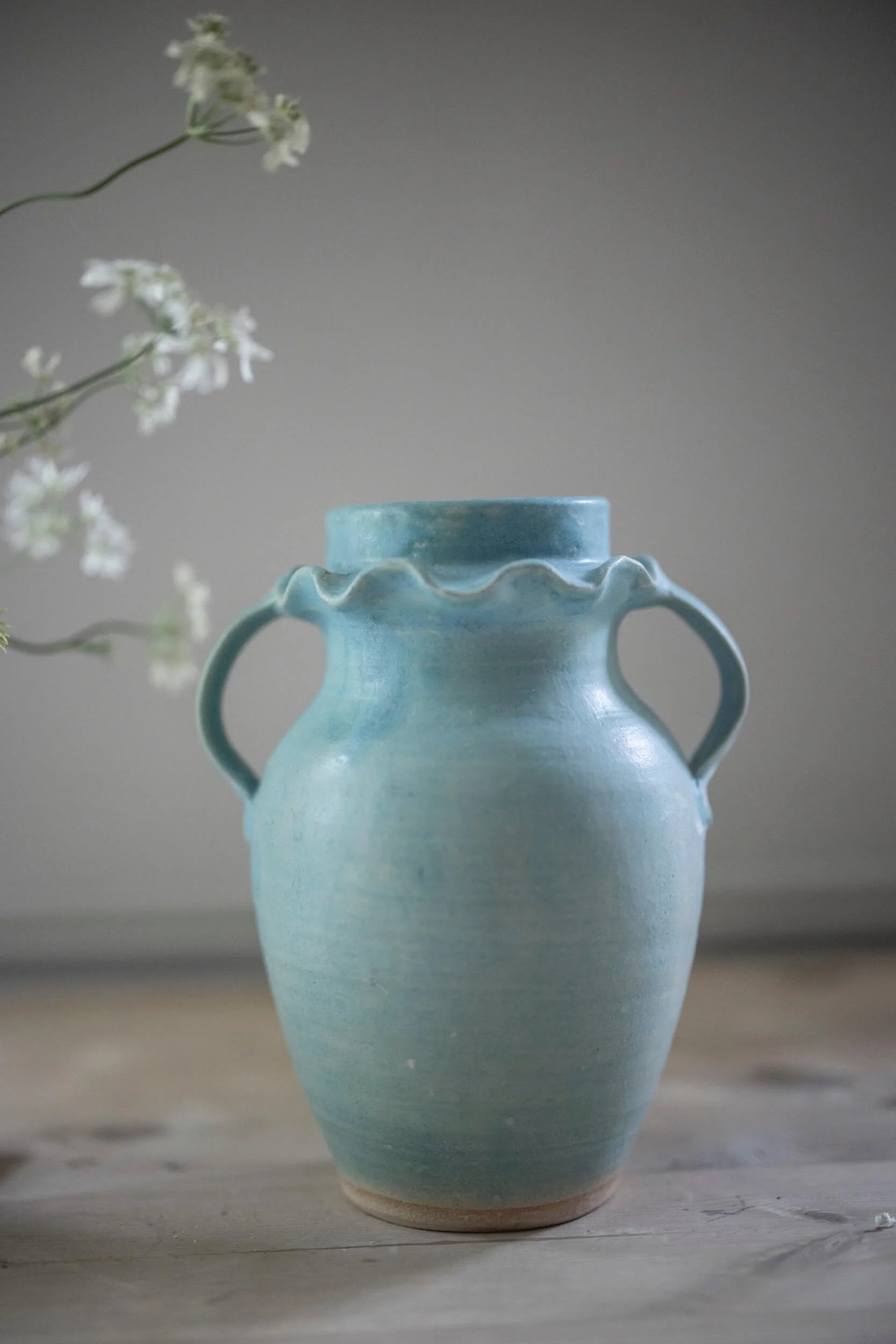 STONEWARE HANDLED VASE - £165
