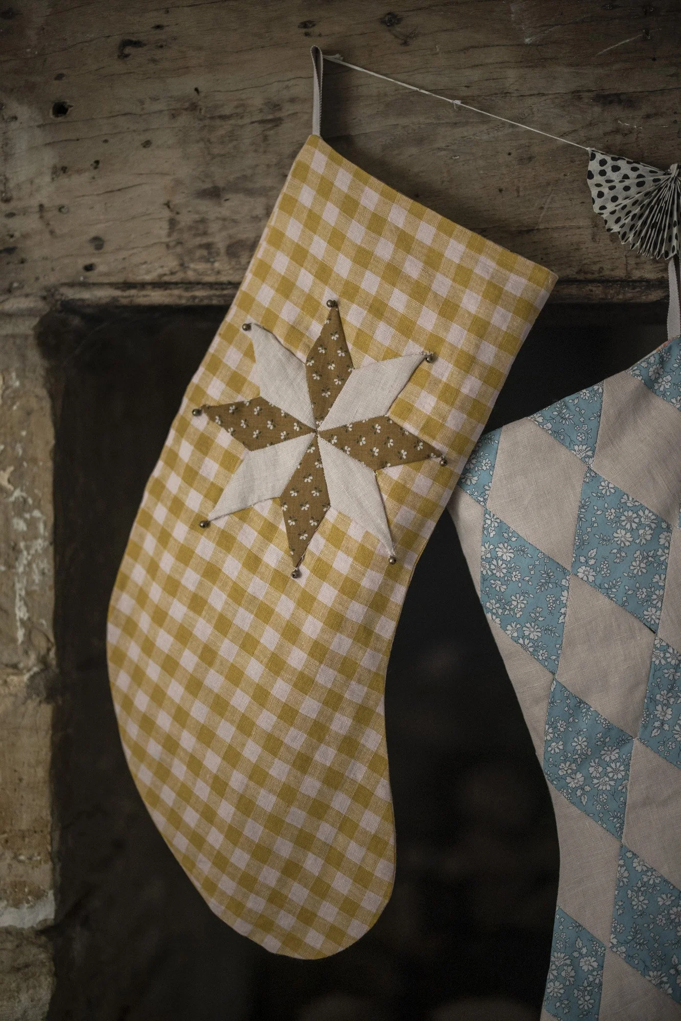 Wes patchwork stocking - Paper Thin Moon