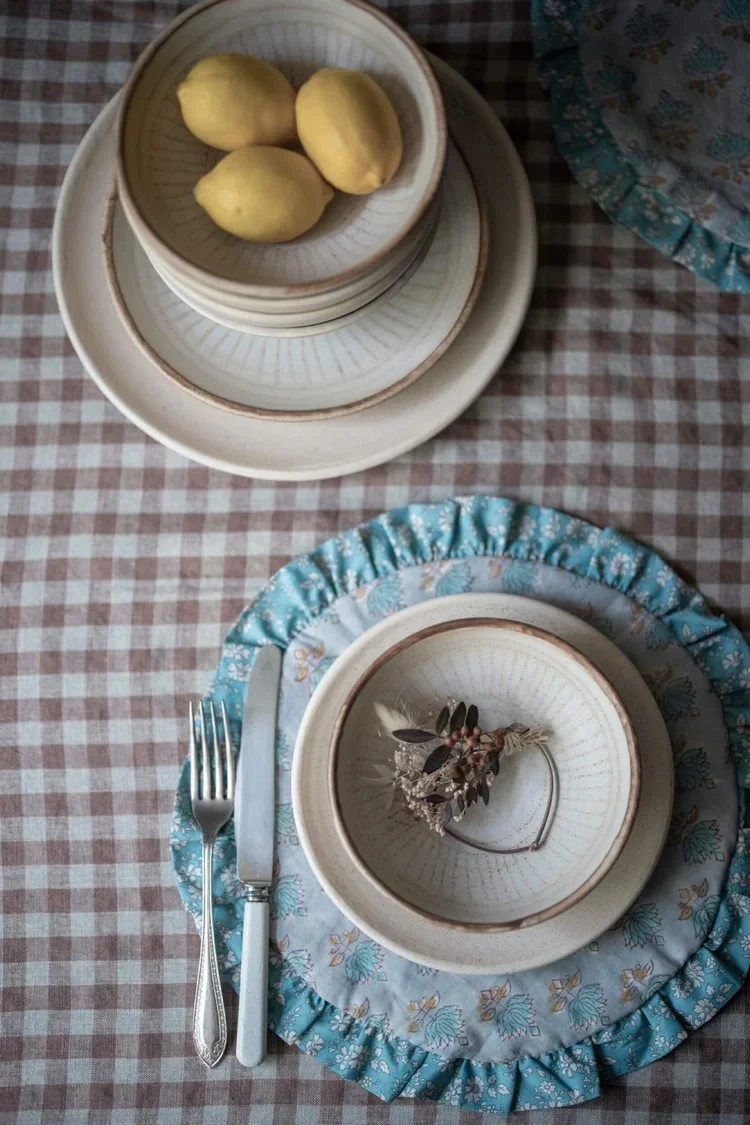 Turquoise Frill Placemat - £28