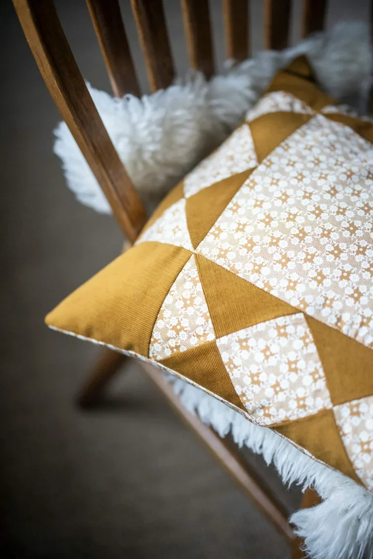 Cord Patchwork Cushion - £89