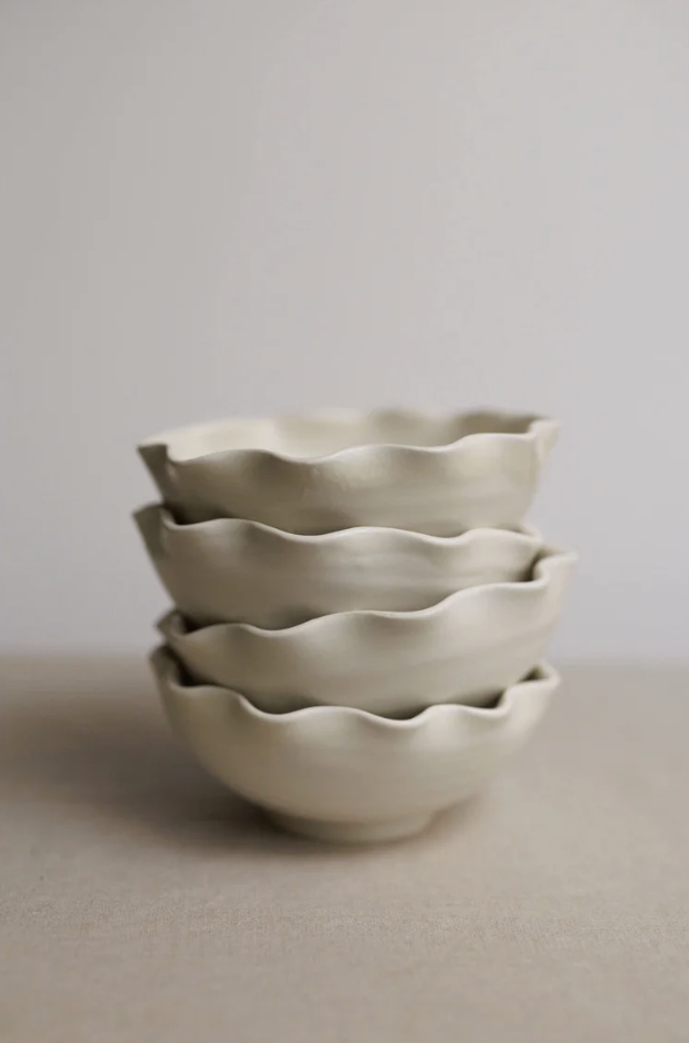 Set of Four Mathilde Fluted Bowls