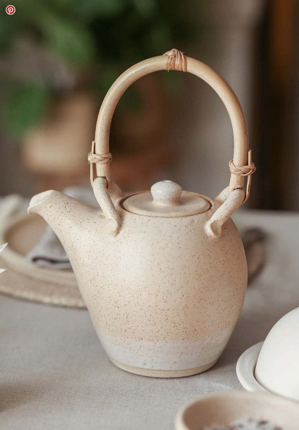 Shoji Cane Handled Teapot
