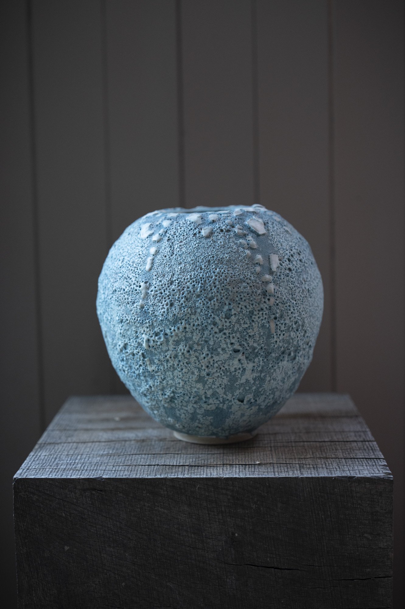 Medium Turquoise Textured Vessel