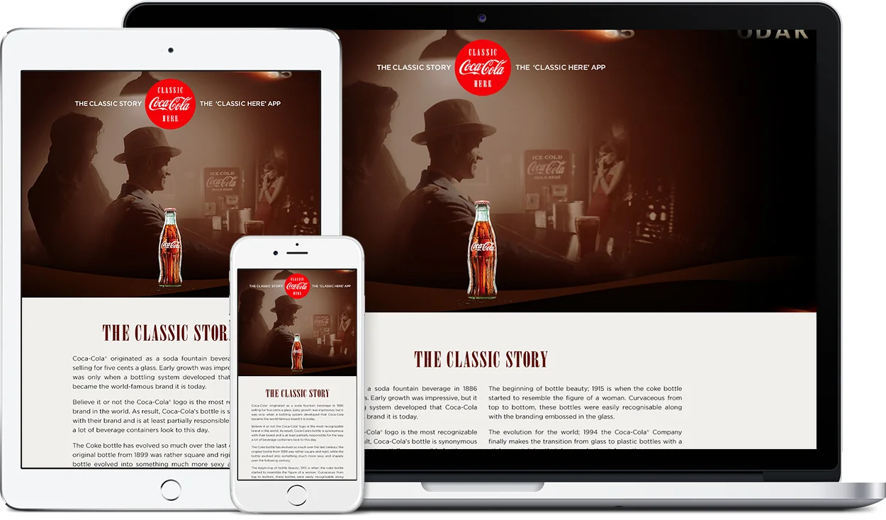  A simple organic app campaign to service and reward those loyal to the classic glass bottle Coca-Cola – with an objective to reinforce it as a forever classic beverage.  A conceptual campaign that was self-imagined and designed. 