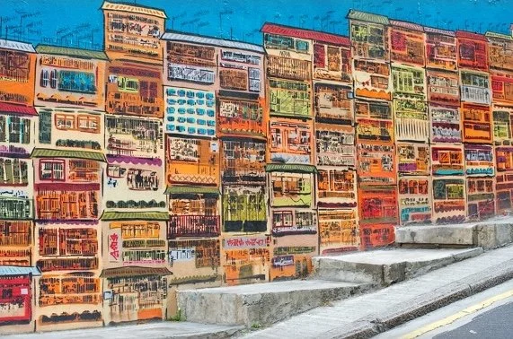 Graham Street Mural, Hong Kong, China