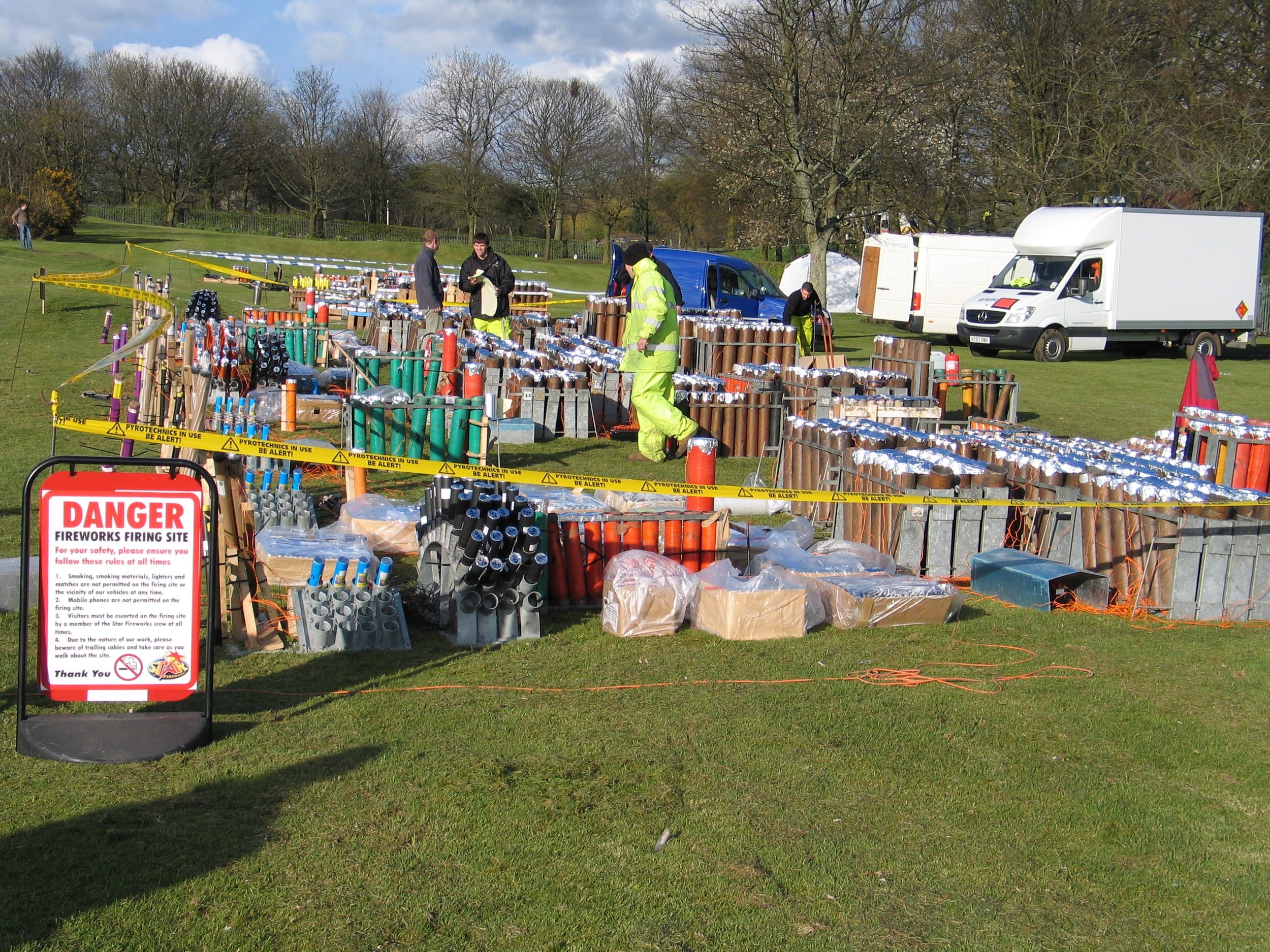 Star Fireworks Salford 2008 set up.jpg