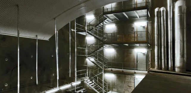 Kjellern i Riskarkivet der granatsaken oppbevares – foto: Arkitektene Astrup og Hellern
