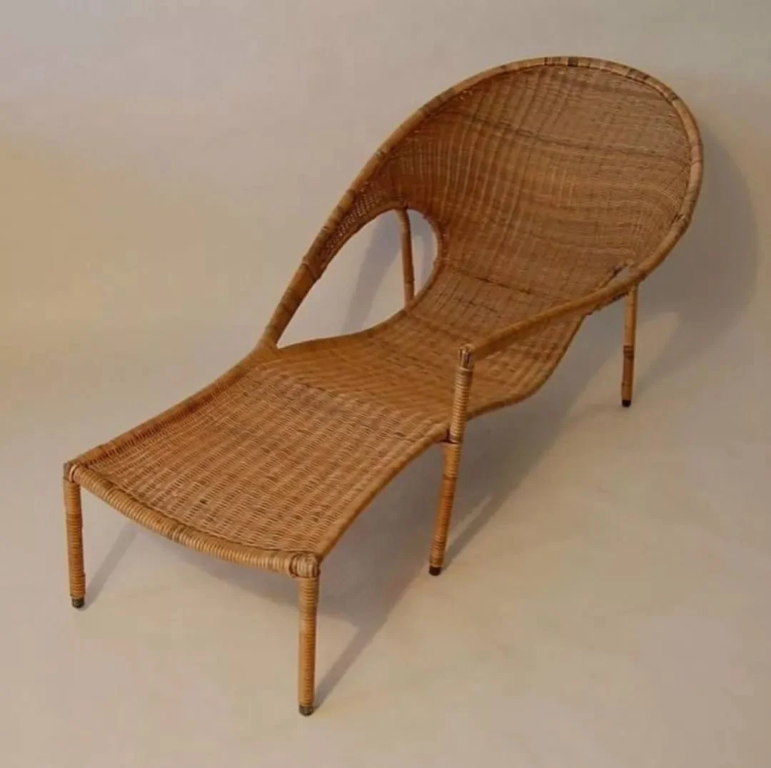 Rattan lounge chair, Francis Mair, 1950