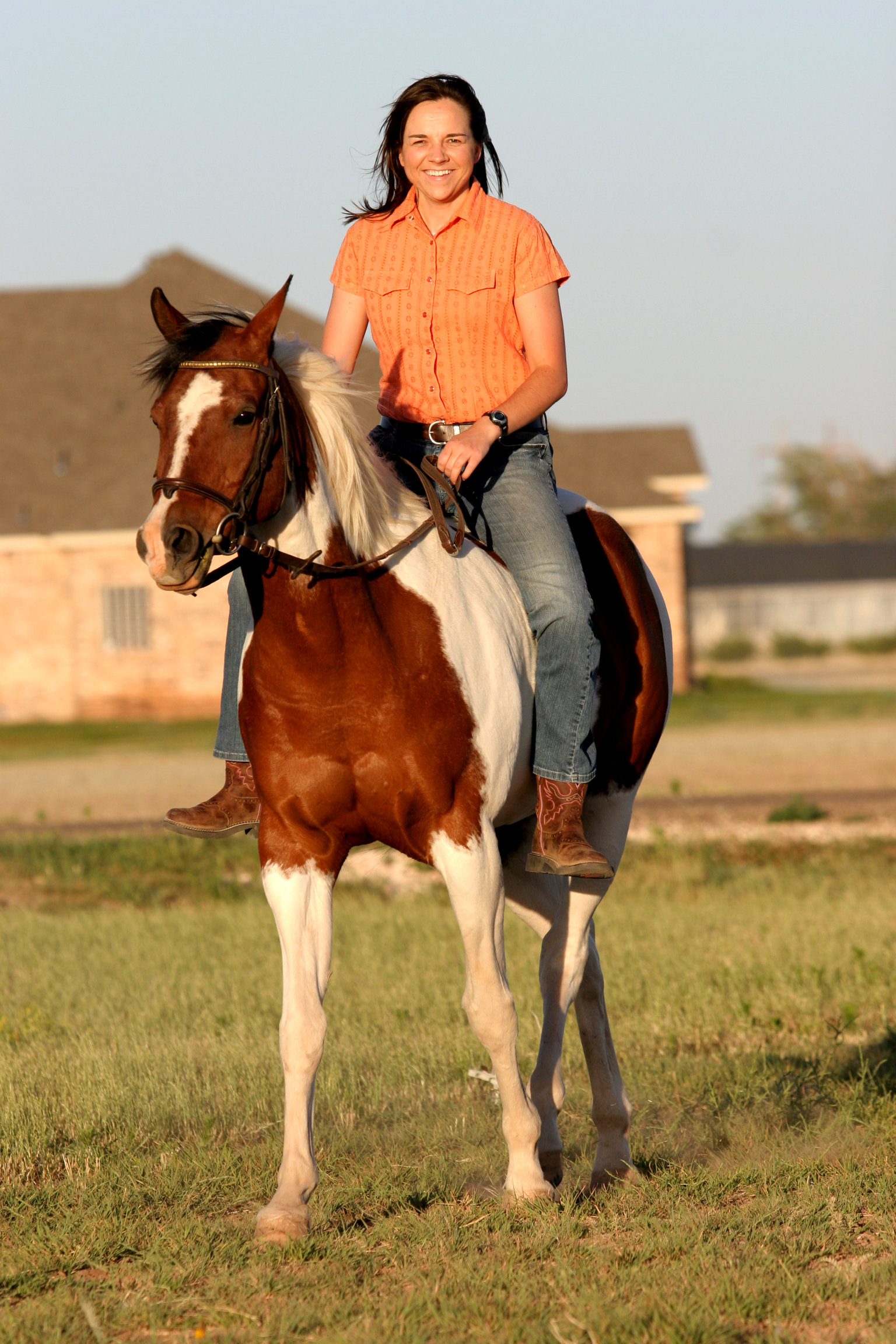 Emily on her horse, before I met her.