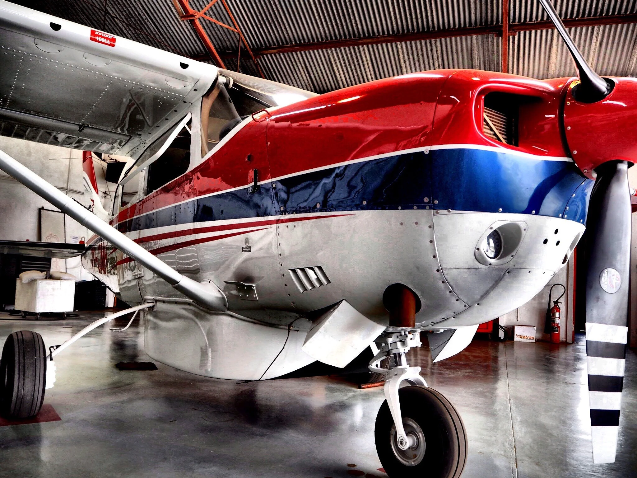 One of the planes at the MAF Lesotho hanger when we visited to do our interview