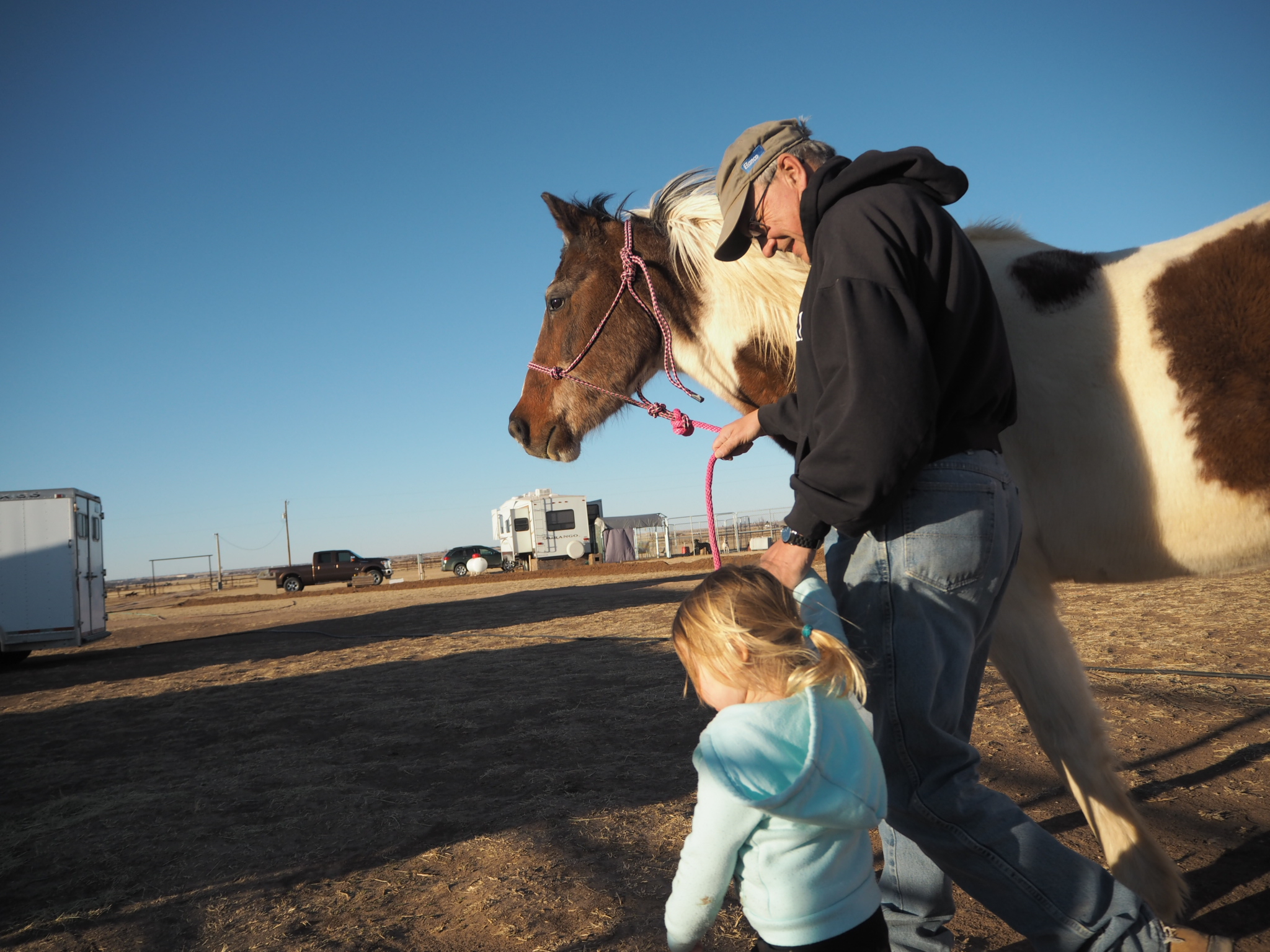 With Grampy in Texas